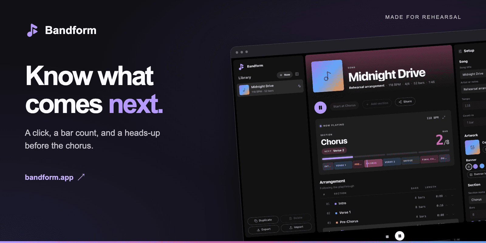 Bandform preview